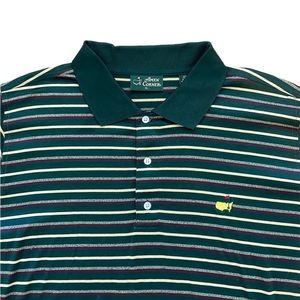 Masters Collection Golf Amen Corner 90s Green Striped Polo Men’s Size XL